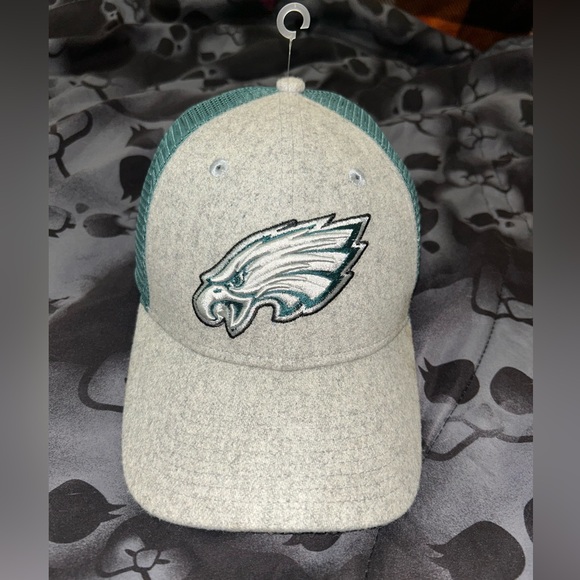 NFL-NEW ERA PHILADELPHIA EAGLES GRAY POP TRUCKER 9FORTY ADJUSTABLE HAT - GREY - Picture 2 of 6